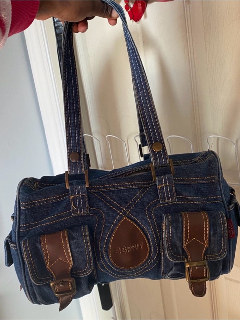 Vintage Y2K Esprit Denim Shoulder Bag 💙🤎